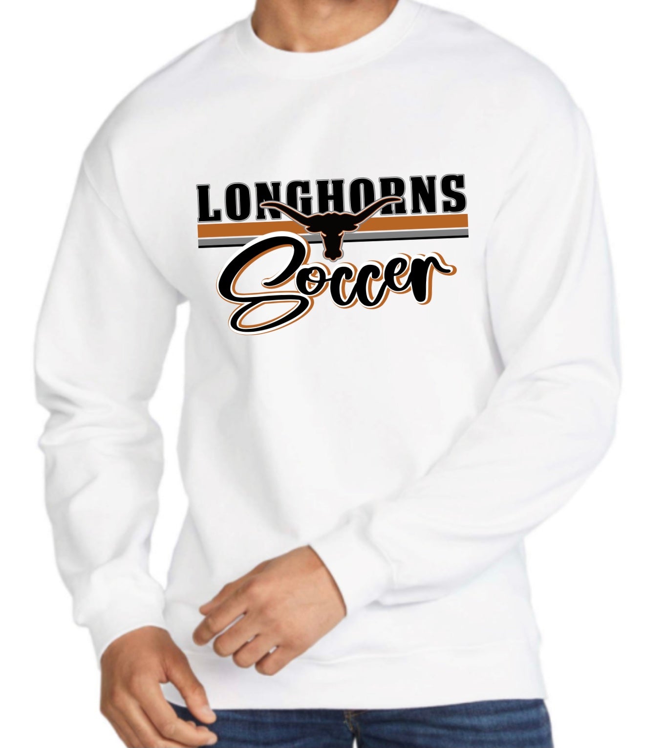 WF Longhorn Crew Neck, Sweatshirt, Adult