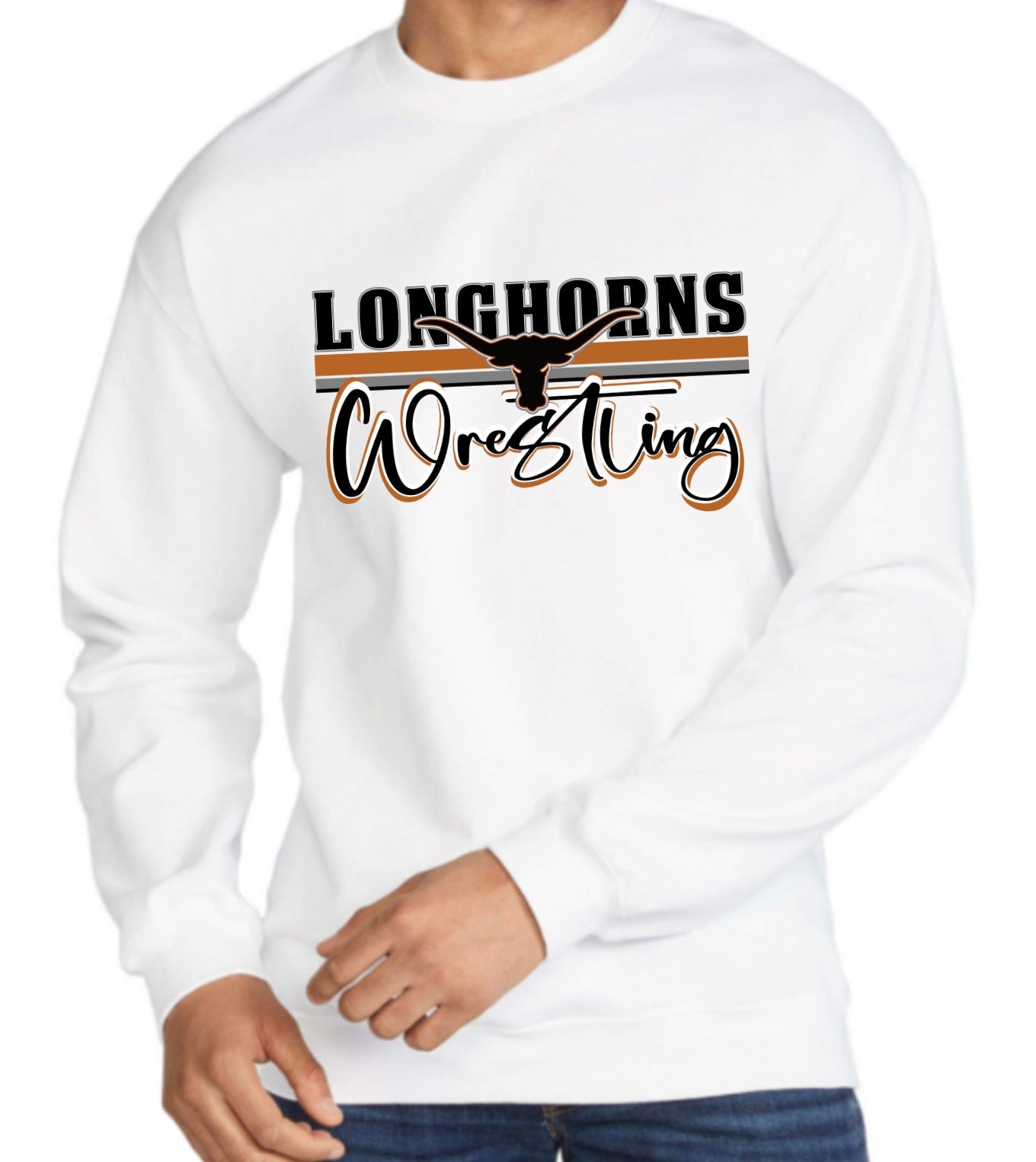 WF Longhorn Crew Neck, Sweatshirt, Adult