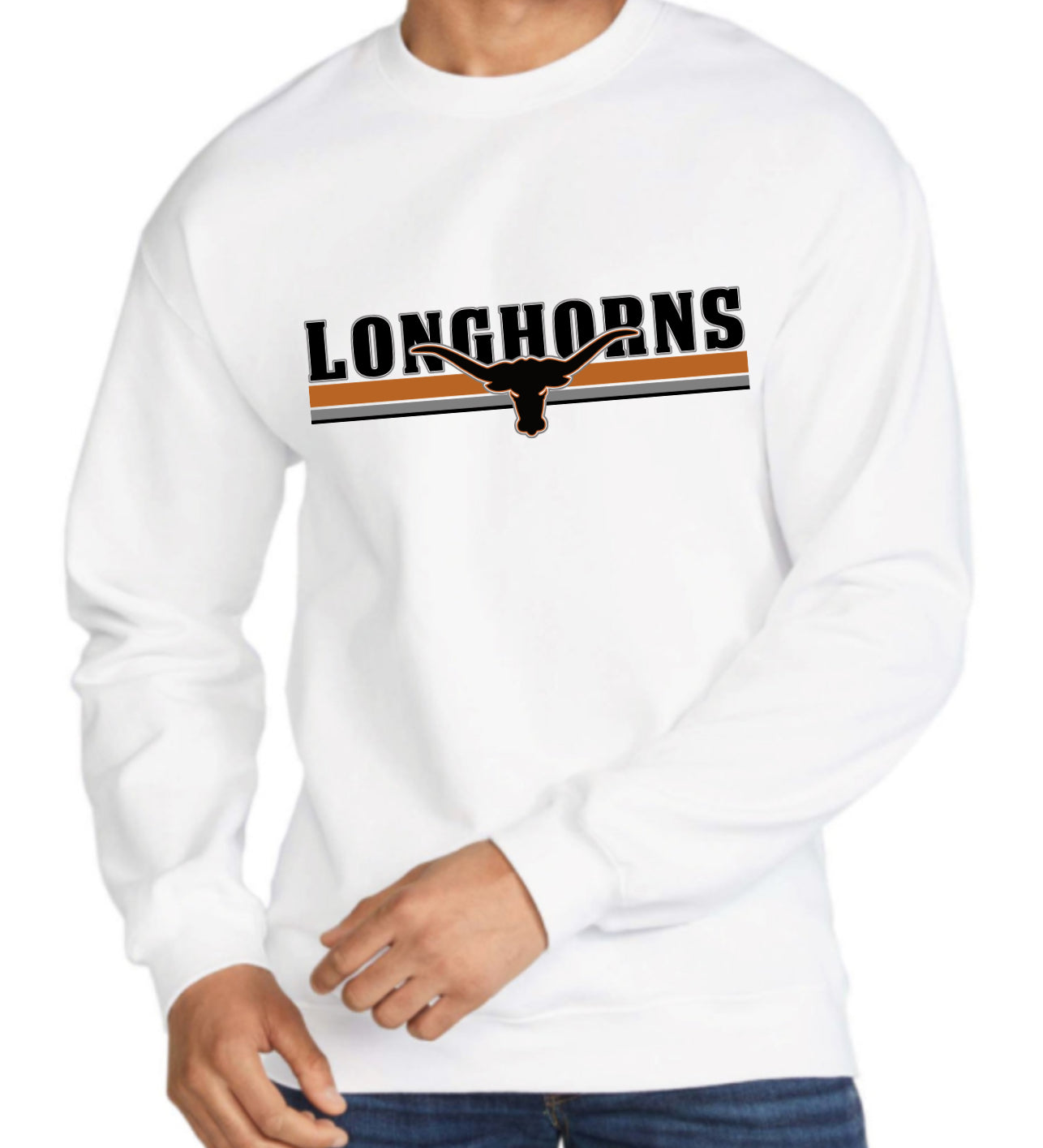 WF Longhorn Crew Neck, Sweatshirt, Adult