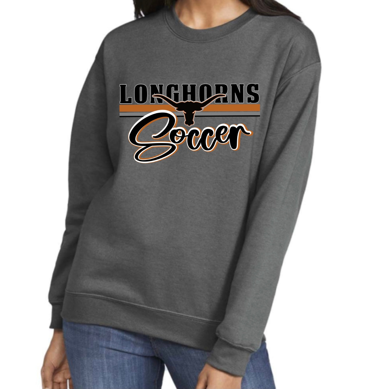 WF Longhorn Crew Neck, Sweatshirt, Adult