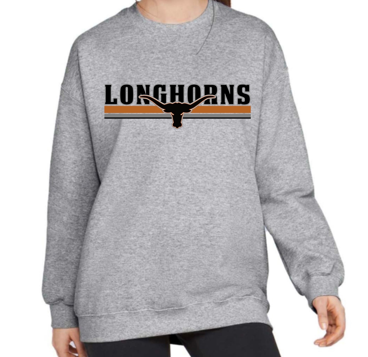 WF Longhorn Crew Neck, Sweatshirt, Adult