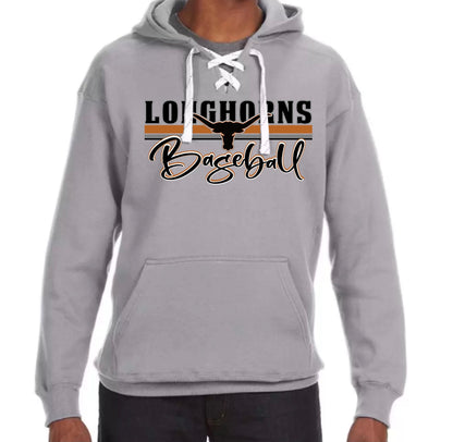 WF Longhorn Hoodie, Lace Up, Adult