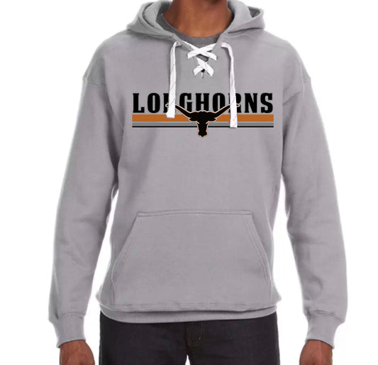 WF Longhorn Hoodie, Lace Up, Adult