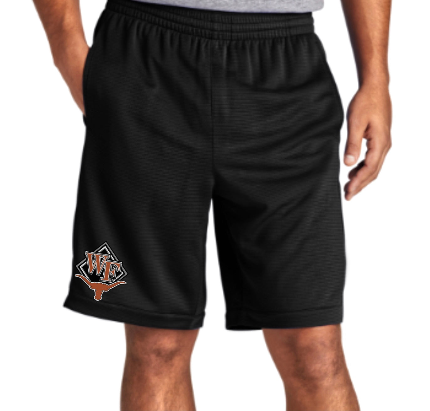 WF Shorts, Knee Length, Pocketed Performance Blend