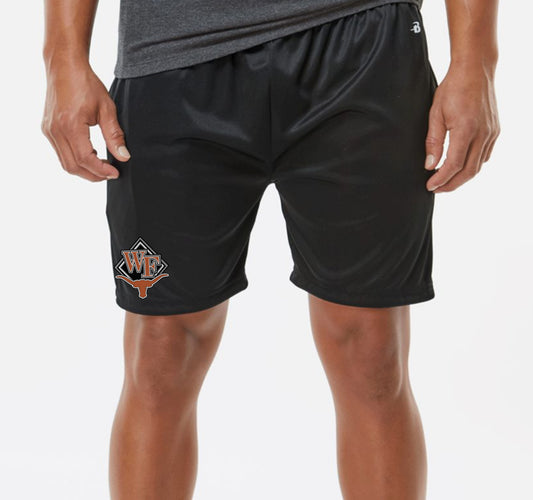 WF Shorts, 5” Above Knee Length, Pocketed Performance Blend