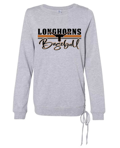 WF Longhorn, Crew Neck, Lace Up Side, Adult