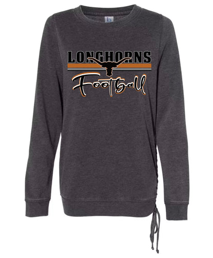 WF Longhorn, Crew Neck, Lace Up Side, Adult