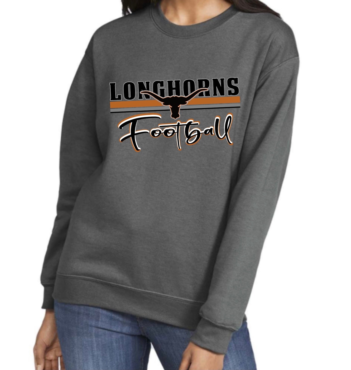 WF Longhorn Crew Neck, Sweatshirt,  Adult